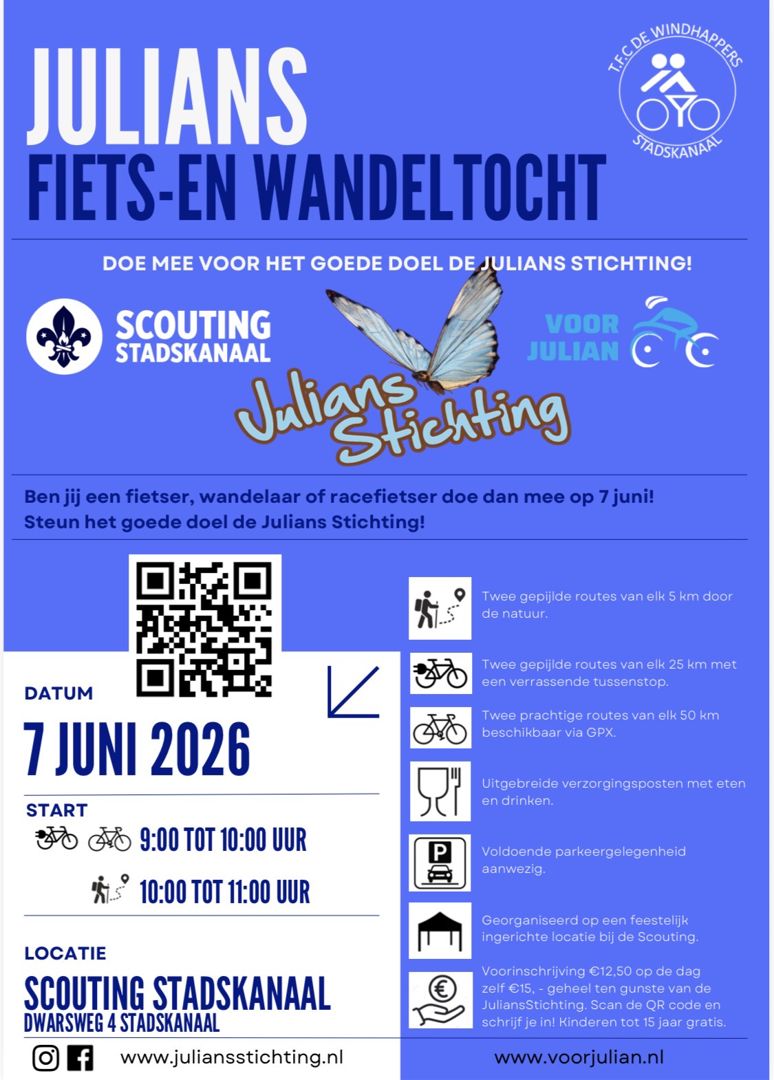 Julians Fiets- en Wandeltocht 2026