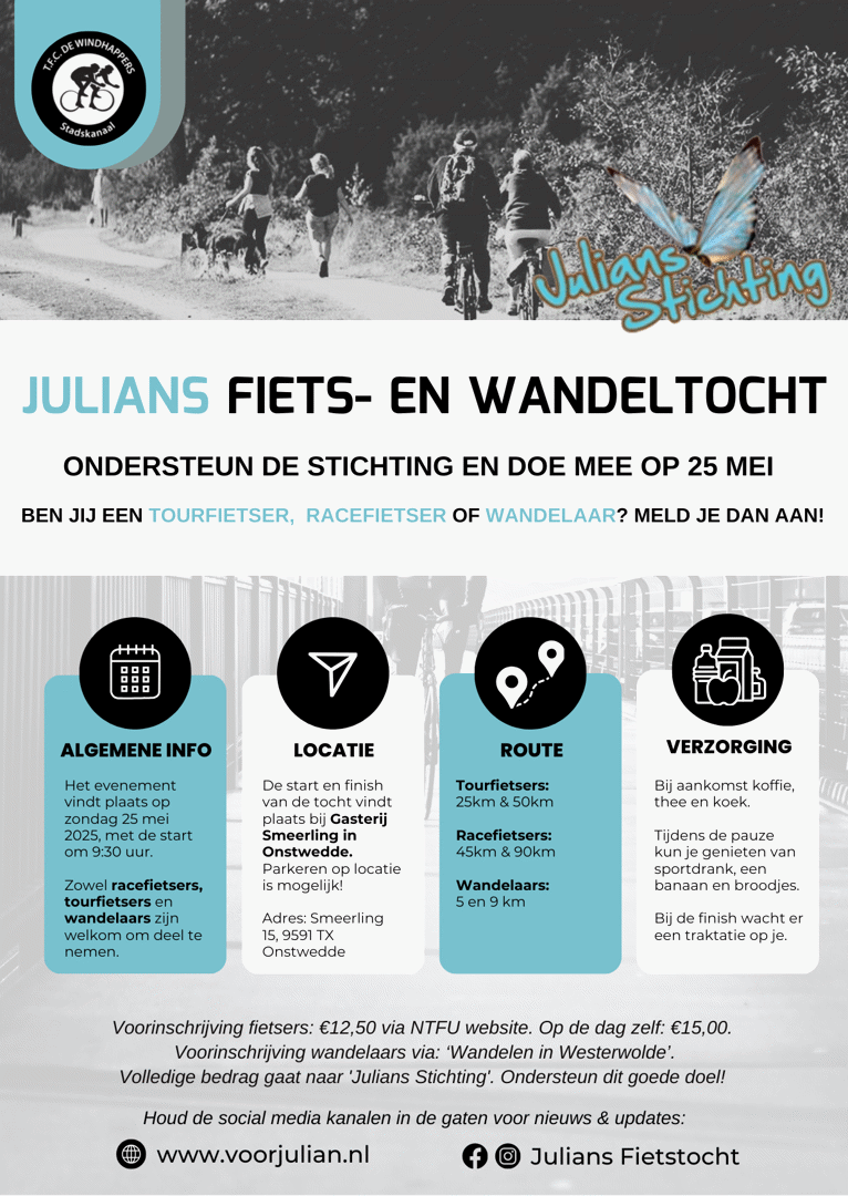 Julians Fiets- en Wandeltocht 2025