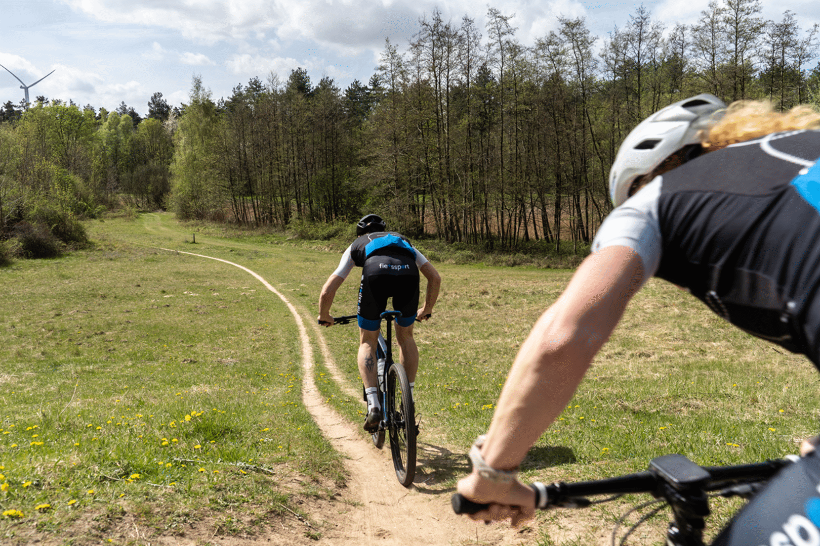 MTBroute Dronten - Biken op een zandbank
