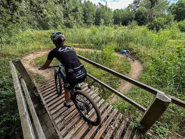 MTBroute Dronten - Biken op een zandbank