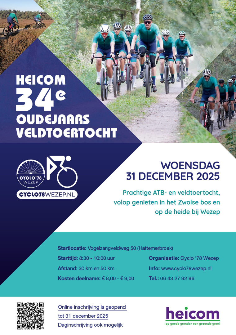 34e Heicom Oudejaarsveldtoertocht Cyclo 78 Wezep
