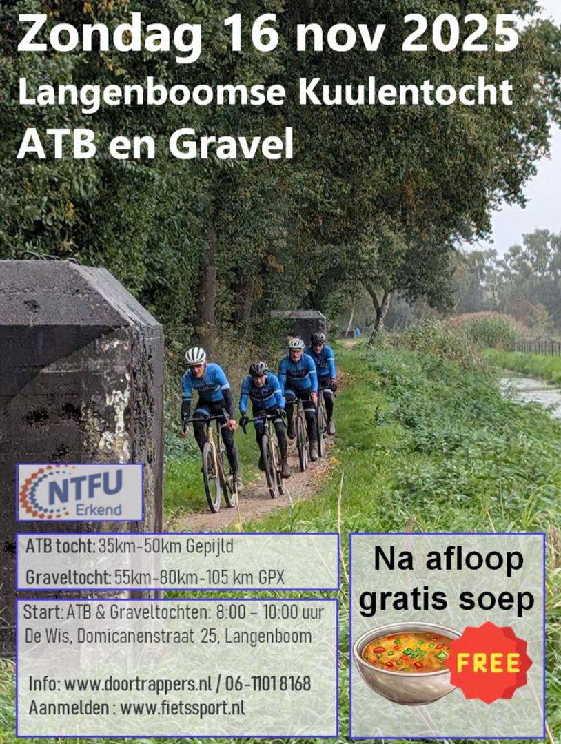 Kuule Graveltocht 2025 met 3 afstanden Kuule Graveltocht 2025 met 3 afstanden