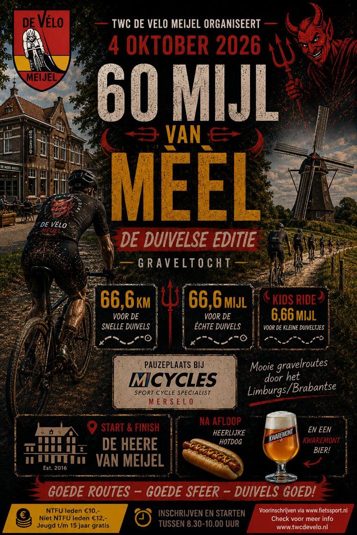 Velo 60 Mijl van Méél 2026 'Duivelse Editie'